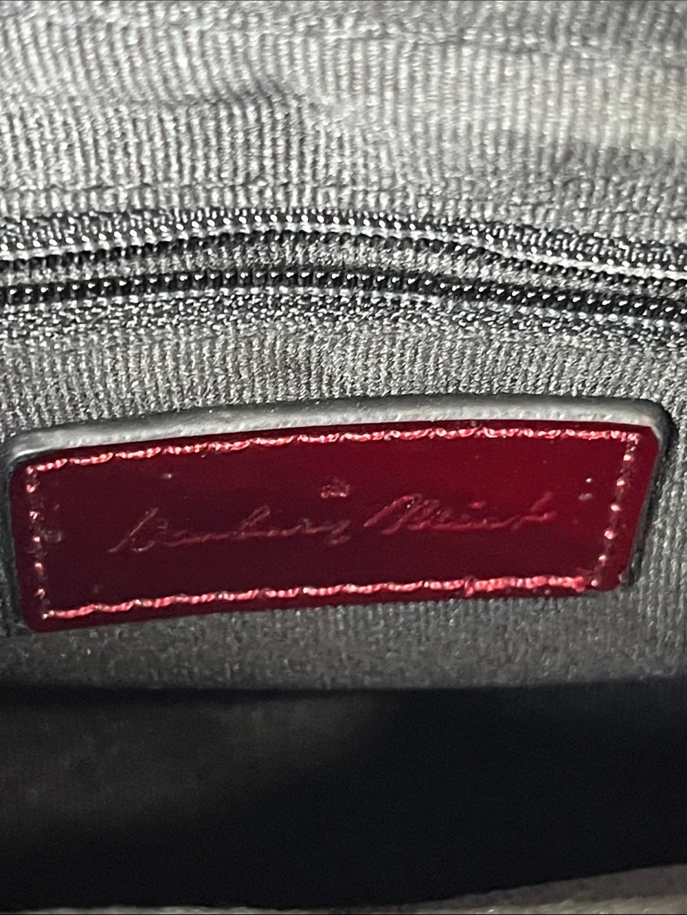 NWOT Red Leather Croc-Texture Bag
